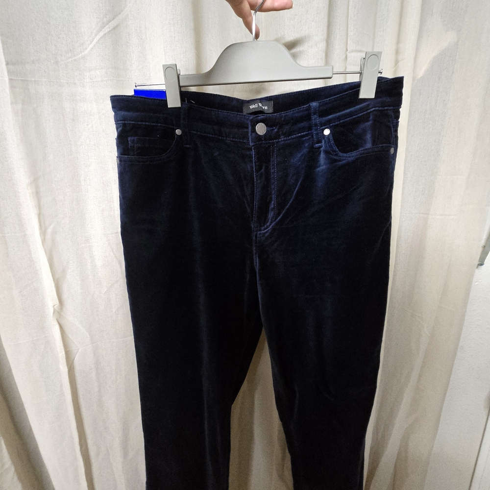 Well Worn Deep Blue Velvet Trousers
